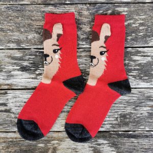Socken mit Lamagesicht
